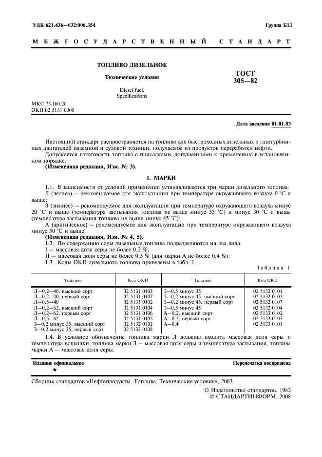 ГОСТ 305-82