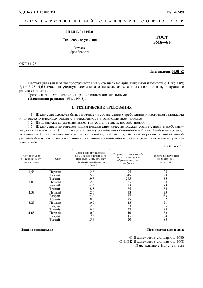 ГОСТ 5618-80