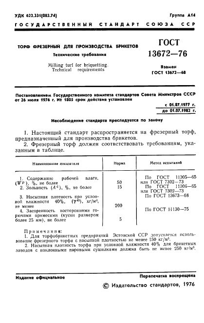 ГОСТ 13672-76