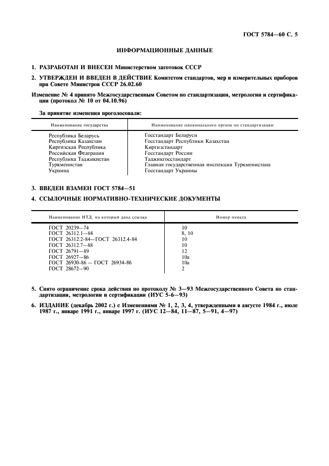 ГОСТ 5784-60